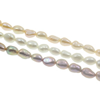 Barock kultivierten Süßwassersee Perlen, Natürliche kultivierte Süßwasserperlen, natürlich, keine, Grad AAA, 7-8mm, Bohrung:ca. 0.8mm, verkauft per ca. 15.7 ZollInch Strang