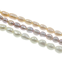 Barock kultivierten Süßwassersee Perlen, Natürliche kultivierte Süßwasserperlen, natürlich, keine, Grad AAAA, 7-8mm, Bohrung:ca. 0.8mm, verkauft per ca. 15.7 ZollInch Strang