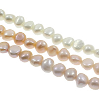 Baroko Kultūringas gėlavandenių perlų karoliukai, Gėlo vandens perlų, Barokas, natūralus, daugiau spalvų pasirinkimas, Įvertinimas AAA, 8-9mm, Skylė:Apytiksliai 0.8mm, Parduota už Apytiksliai 15.7 Inch Strand