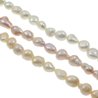 Barock kultivierten Süßwassersee Perlen, Natürliche kultivierte Süßwasserperlen, natürlich, keine, Klasse AA, 12-15mm, Bohrung:ca. 0.8mm, verkauft per ca. 15.7 ZollInch Strang
