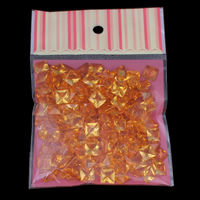 Fashion Resin Cabochons with OPP Bag Square transparent & imitation cubic zirconia & rivoli back & faceted Approx Sold By Bag