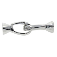 Brass Fold Over Clasp platinum color plated nickel lead & cadmium free Approx 2-3mm Sold By Bag