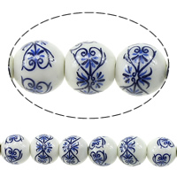 Printing Porcelain Beads Round two tone 12mm Approx 3mm Length Approx 13 Inch Approx Sold By Lot