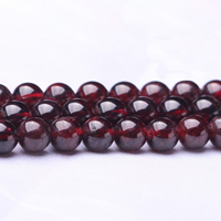 Natural Garnet Beads, Round, January Birthstone & different size for choice, Grade A, Length:Approx 15 Inch, Sold By Lot