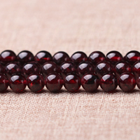 Natural Garnet Beads Round January Birthstone Grade AA Length Approx 15 Inch Sold By Lot