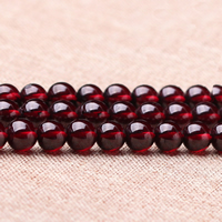 Natural Garnet Beads, Round, January Birthstone & different size for choice, Grade AAA, Length:Approx 15 Inch, Sold By Lot