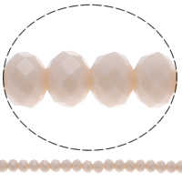 Imitation de perles en cristal CRYSTALLIZED™ , rondelle, facettes & imitation de cristal CRYSTALLIZED™, abricot, 8x6mm, Trou:Environ 1mm, Longueur:Environ 17 pouce, 10Strandstoron/sac, Vendu par sac