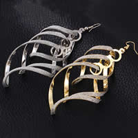 Zinc Alloy Drop Earring iron earring hook plated stardust nickel lead & cadmium free Sold By Pair