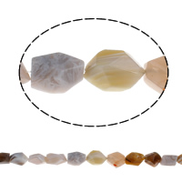 Natürliche Streifen Achat Perlen, gemischt, 20x22x14mm-23x26x17mm, Bohrung:ca. 1.5mm, ca. 16PCs/Strang, verkauft per ca. 15.3 ZollInch Strang