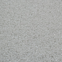 Ceylon Glass Seed Beads, Round, white, 2x1.9mm, Hole:Approx 1mm, Approx 30000PCs/Bag, Sold By Bag