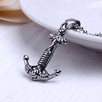 Stainless Steel Pendants 316L Stainless Steel Anchor nautical pattern & blacken Approx 3mm Sold By PC