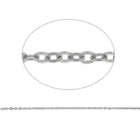 Stainless Steel Oval Chain with plastic spool original color Sold By Spool