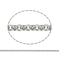 Inox Rolo lanac, Nehrđajući čelik, s plastična kalem, različite veličine za izbor, izvorna boja, 100m/spool, Prodano By spool
