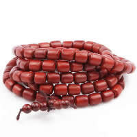 108 Mala Beads, Rosewood, with Elastic Thread, Buddhist jewelry & 5-strand, 7x9mm, Length:Approx 38 Inch, 25Strands/Lot, 108PCs/Strand, Sold By Lot