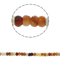 Natural Red Agate Beads, Rondelle, faceted, 8x5mm, Hole:Approx 1.5mm, Approx 75PCs/Strand, Sold Per Approx 15.7 Inch Strand