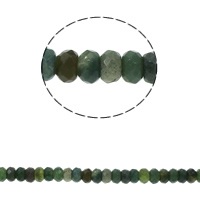 Koraliki z kameniem szlachetnym, Kamień szlachetny, Okrąg, Naturalne, fasetowany, 8x5mm, otwór:około 1.5mm, około 75komputery/Strand, sprzedawane na około 15.7 cal Strand