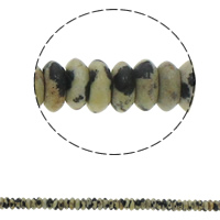 Perles dalmatiens, Dalmate, Plat rond, naturel, 6.5x3mm, Trou:Environ 1.5mm, Environ 134PC/brin, Vendu par Environ 15.7 pouce brin