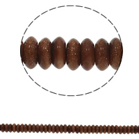 Natural Goldstone Beads, Flat Round, 6.5x3mm, Hole:Approx 1.5mm, Approx 134PCs/Strand, Sold Per Approx 15.7 Inch Strand