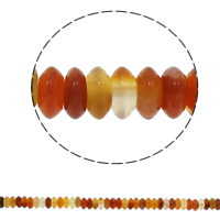 Natural Red Agate Beads, Flat Round, 6.5x3mm, Hole:Approx 1.5mm, Approx 134PCs/Strand, Sold Per Approx 15.7 Inch Strand