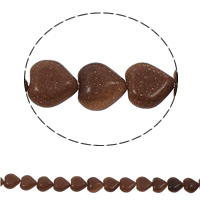 Natural Goldstone Beads, Heart, 12x5mm, Hole:Approx 1.5mm, Approx 36PCs/Strand, Sold Per Approx 15.7 Inch Strand