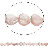 Cherry Quartz Beads, Heart, natural, 12x5mm, Hole:Approx 1.5mm, Approx 36PCs/Strand, Sold Per Approx 15.7 Inch Strand