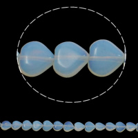 Sea opal pärlor, Hjärta, 12x5mm, Hål:Ca 1.5mm, Ca 36PC/Strand, Såld Per Ca 15.7 inch Strand