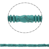 Turquoise Beads, blue, 12x4mm, 12x28mm, Hole:Approx 1.5mm, Approx 30PCs/Strand, Sold Per Approx 14.9 Inch Strand