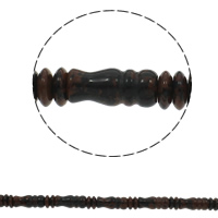 Natural Mahogany Obsidian Beads, 12x4mm, 12x28mm, Hole:Approx 1.5mm, Approx 30PCs/Strand, Sold Per Approx 14.9 Inch Strand
