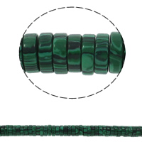 Malachite Beads, Heishi, 15x5mm, Hole:Approx 1.5mm, Approx 77PCs/Strand, Sold Per Approx 15.7 Inch Strand