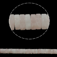 Naturliga rosenkvarts pärlor, Rose Quartz, Heishi, 15x5mm, Hål:Ca 1.5mm, Ca 77PC/Strand, Såld Per Ca 15.7 inch Strand