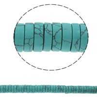 Turquoise Beads, Heishi, blue, 15x5mm, Hole:Approx 1.5mm, Approx 77PCs/Strand, Sold Per Approx 15.7 Inch Strand