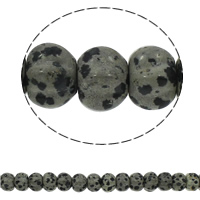 Natural Dalmatian Beads, Rondelle, corrugated, 15x10mm, Hole:Approx 1.5mm, Approx 40PCs/Strand, Sold Per Approx 15.7 Inch Strand