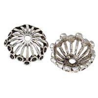 Zinc Alloy Bead Cap Setting Flower antique silver color plated nickel lead & cadmium free Approx 2mm Inner Approx 2mm Sold By Bag