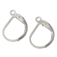 Stainless Steel Lever Back Earring Component, original color, 11x16x1.50mm, Hole:Approx 1mm, 100Pairs/Bag, Sold By Bag