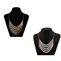 Zinc Alloy Jewelry Necklace with 2Inch extender chain plated twist oval chain nickel lead & cadmium free 50mm Length Approx 19 Inch Sold By Lot