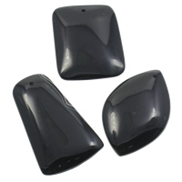 Black Agate Pendants, natural, 31x59x6mm-41x51x8mm, Hole:Approx 1mm, 10PCs/Bag, Sold By Bag