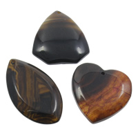 Mixed Agate Pendant, natural, 28x49x7mm-42x47x7mm, Hole:Approx 1mm, 10PCs/Bag, Sold By Bag