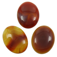 Red Agate Cabochon, Oval, natural, flat back, 30x40x8mm, 10PCs/Bag, Sold By Bag