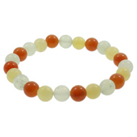Rainbow Agate Bracelet Round natural 8mm Length Approx 7.5 Inch Sold By Bag