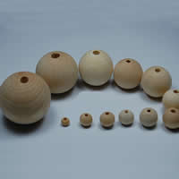 Wood Beads, Round, different size for choice, original color, Sold By Bag