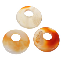 Red Agate Pendants Donut natural Approx 10mm Sold By Bag
