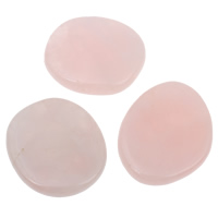 quartzo rosa cabochão, naturais, 30x38x7mm-35x50x8mm, 10PCs/Bag, vendido por Bag