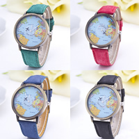 Women Wrist Watch Zinc Alloy with Canvas & Glass antique bronze color plated adjustable & for woman nickel lead & cadmium free 38mm 18mm Length Approx 9 Inch Sold By PC