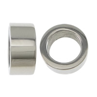 Stainless Steel Large Hole Beads, Column, original color, 4x9mm, Hole:Approx 6mm, 100PCs/Lot, Sold By Lot