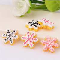 Mobile Phone DIY Decoration Resin Snowflake 17mm Sold By Lot