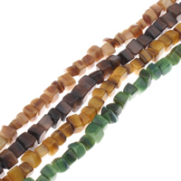 Natural Colored Shell Beads, Chips, more colors for choice, 5x5mm-7x7mm, Hole:Approx 1mm, Length:Approx 15.7 Inch, 10Strands/Bag, Approx 72PCs/Strand, Sold By Bag
