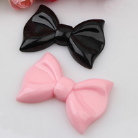 Mobile Phone DIY Decoration, Resin, Bowknot, more colors for choice, 59x43mm, 100PCs/Lot, Sold By Lot