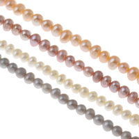 Perlas Patata Freshwater, Perlas cultivadas de agua dulce, más colores para la opción, 3.8-4.2mm, agujero:aproximado 0.8mm, Vendido para aproximado 15.3 Inch Sarta
