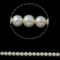 Cultured Potato Freshwater Pearl Beads, natural, white, 8-9mm, Hole:Approx 0.8mm, Sold Per Approx 15 Inch Strand