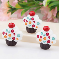Mobile Phone DIY Decoration, Resin, Ice Cream, 25x28mm, 200PCs/Lot, Sold By Lot